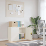 Office Cabinet With 2 Doors Grey 90 Cm Steel