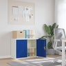 Office Cabinet With 2 Doors Grey 90 Cm Steel