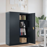 Office Cabinet With 2 Doors Grey 90 Cm Steel