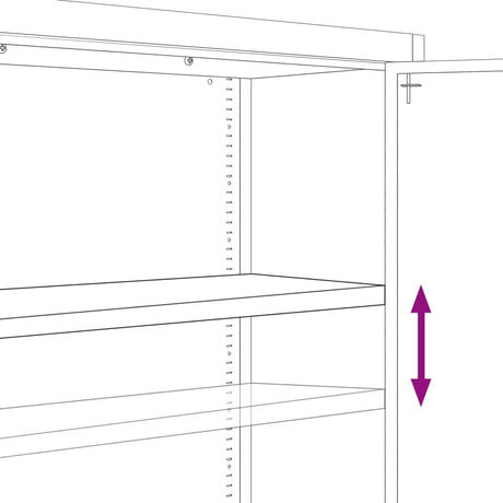 File Cabinet 105X40X180 Cm Steel