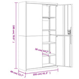 File Cabinet 105X40X180 Cm Steel