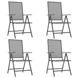 5 Piece Garden Dining Set Anthracite Steel