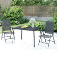 5 Piece Garden Dining Set Anthracite Steel