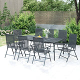 5 Piece Garden Dining Set Anthracite Steel