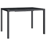 3 Piece Garden Dining Set Anthracite Steel