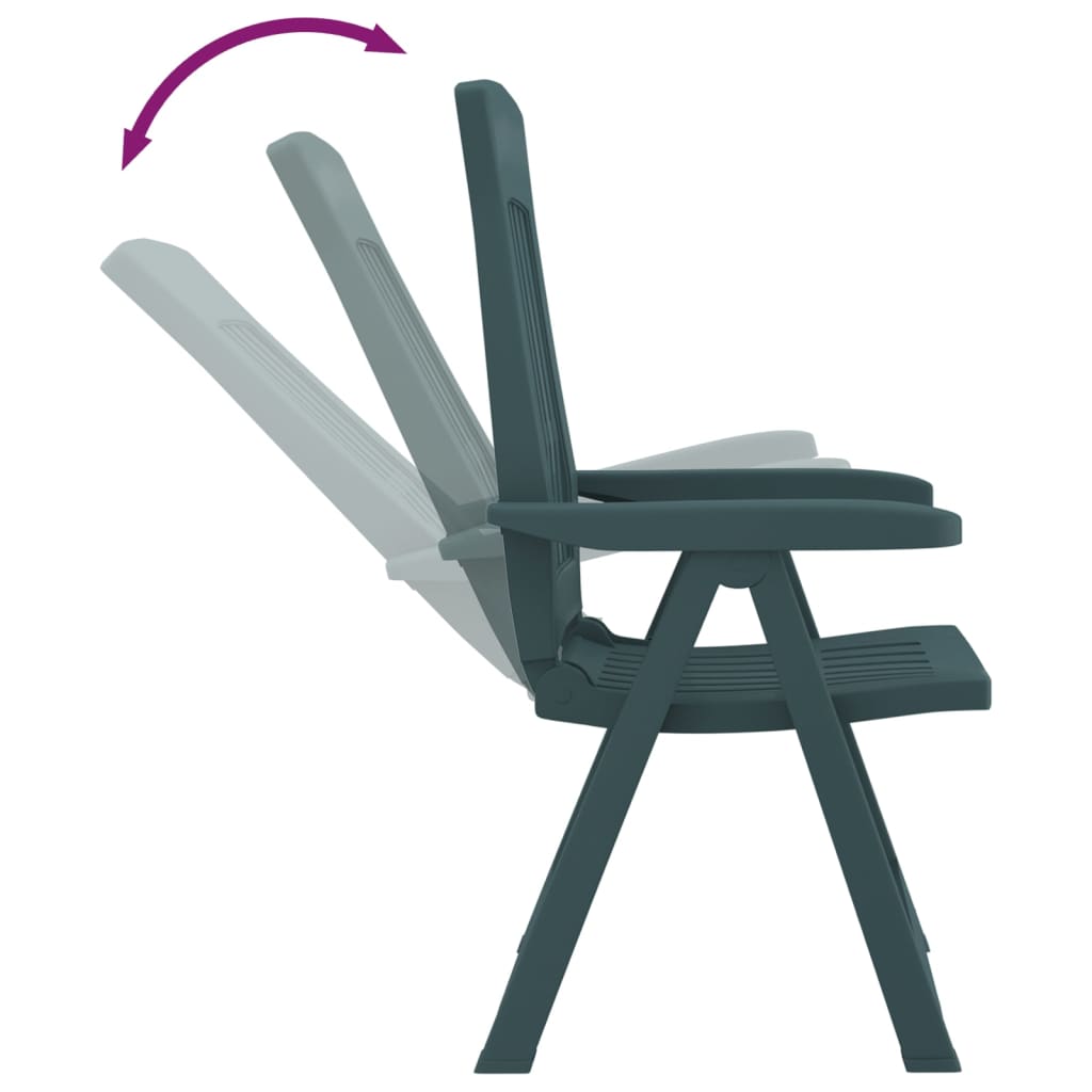 Garden Reclining Chairs 2 Pcs Pp