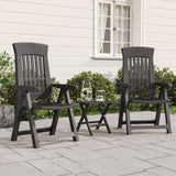 Garden Reclining Chairs 2 Pcs Pp
