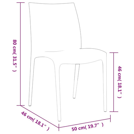 Garden Chairs 2 Pcs 50X46X80 Cm Polypropylene