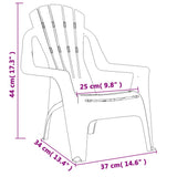 Garden Chairs 2 Pcs For Children 37X34X44 Cm Pp Wooden Look