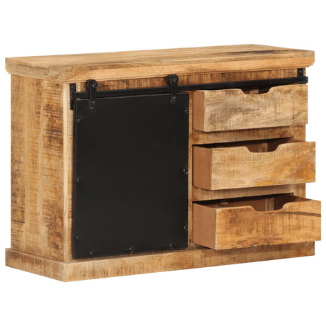 Sideboard 80X30X55 Cm Solid Rough Wood Mango