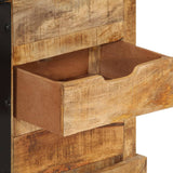 Sideboard 80X30X55 Cm Solid Rough Wood Mango