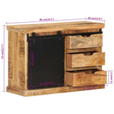 Sideboard 80X30X55 Cm Solid Rough Wood Mango