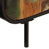 Sideboard 140X35X70 Cm Solid Wood Reclaimed And Metal
