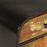 Sideboard 140X35X70 Cm Solid Wood Reclaimed And Metal