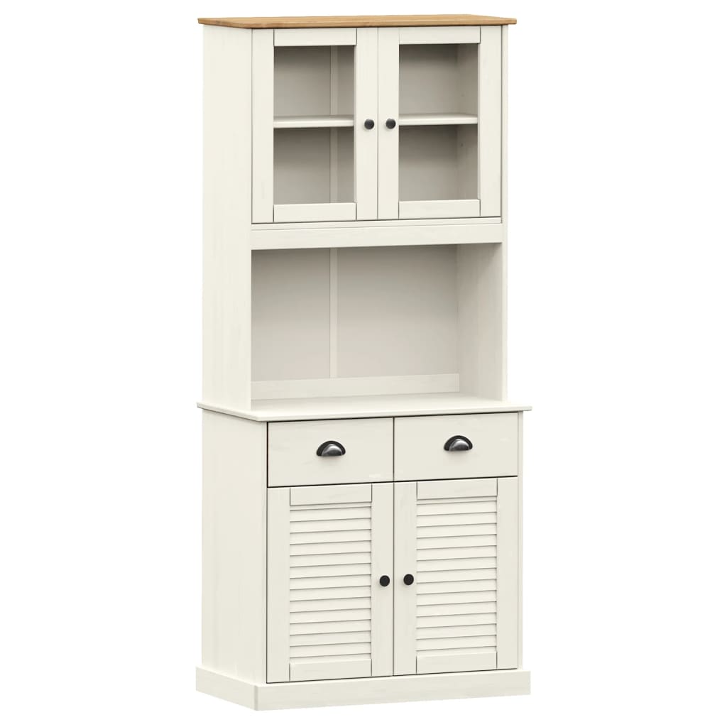 Highboard Vigo 78X40X175 Cm Solid Wood Pine