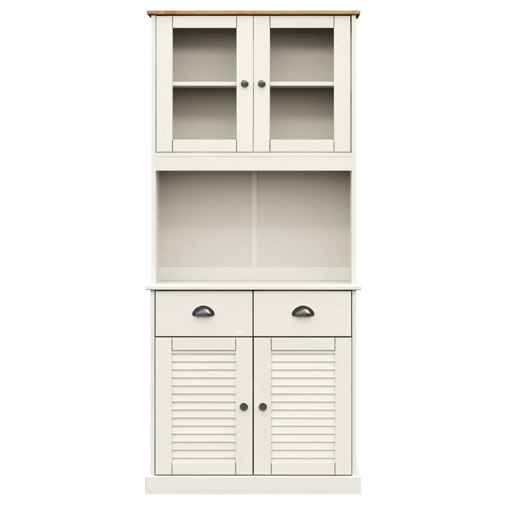 Highboard Vigo 78X40X175 Cm Solid Wood Pine