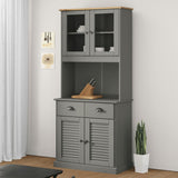Highboard Vigo 78X40X175 Cm Solid Wood Pine
