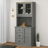 Highboard Vigo 78X40X175 Cm Solid Wood Pine