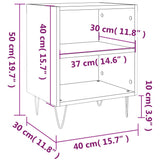 Bedside Cabinets 2 Pcs 40X30X50 Cm Engineered Wood