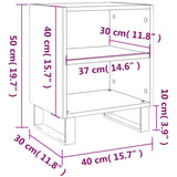 Bedside Cabinets 2 Pcs 40X30X50 Cm Engineered Wood