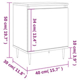 Bedside Cabinets 2 Pcs 40X30X50 Cm Engineered Wood