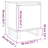 Bedside Cabinets 2 Pcs 40X30X50 Cm Engineered Wood