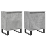 Bedside Cabinets 2 pcs Concrete Grey 40x30x50 cm Engineered Wood