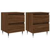 Bedside Cabinets 2 pcs Brown Oak 40x35x50 cm Engineered Wood