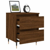 Bedside Cabinets 2 pcs Brown Oak 40x35x50 cm Engineered Wood