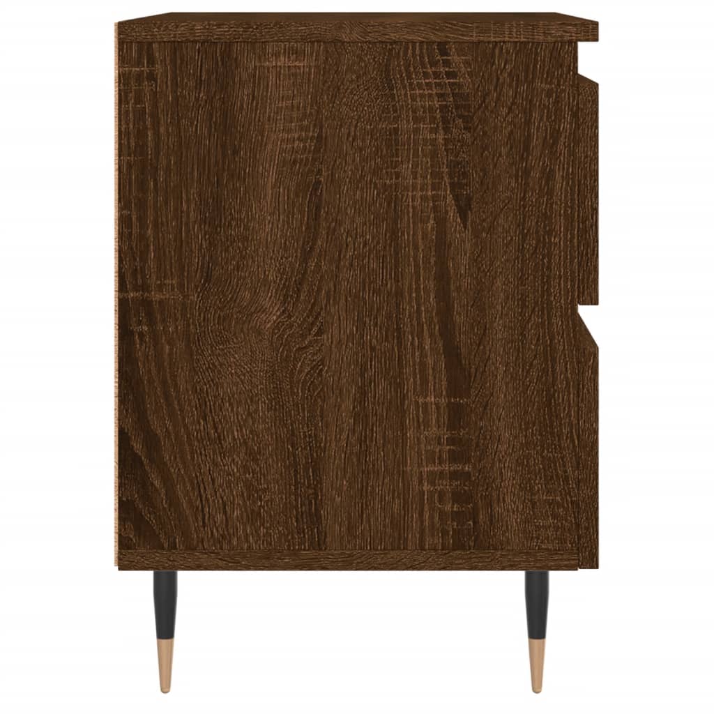 Bedside Cabinets 2 pcs Brown Oak 40x35x50 cm Engineered Wood