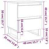 Bedside Cabinets 2 Pcs 40X35X50 Cm Engineered Wood
