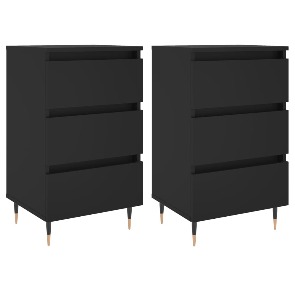 Bedside Cabinets 2 Pcs 40X35X69 Cm Engineered Wood