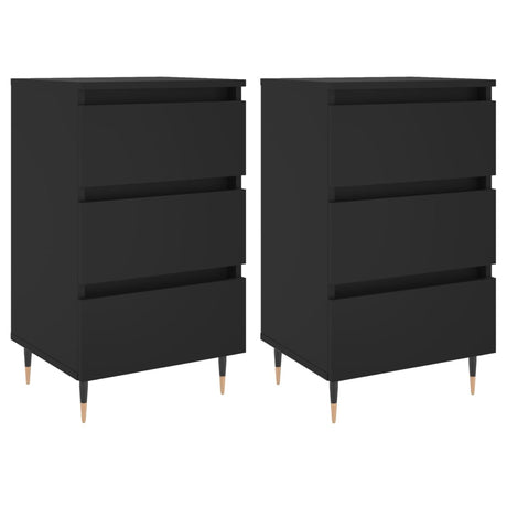 Bedside Cabinets 2 Pcs 40X35X69 Cm Engineered Wood