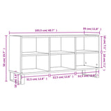 Tv Cabinet 103.5X30X50 Cm Engineered Wood