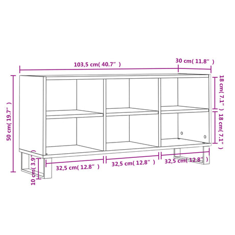 Tv Cabinet 103.5X30X50 Cm Engineered Wood
