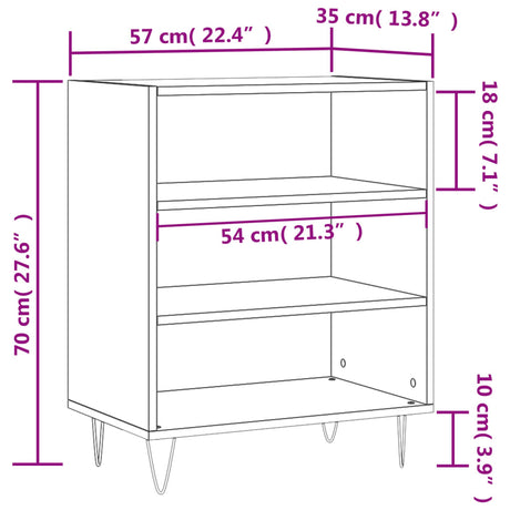 Sideboard 57X35X70 Cm Engineered Wood