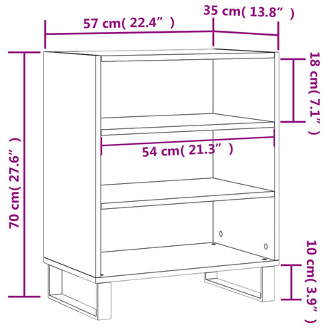Sideboard 57X35X70 Cm Engineered Wood