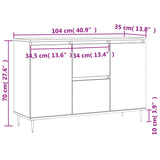Sideboard 104X35X70 Cm Engineered Wood