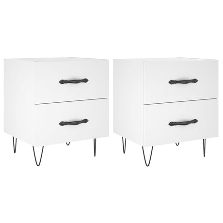 Bedside Cabinets 2 Pcs 40X35X47.5 Cm Engineered Wood
