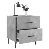 Bedside Cabinets 2 pcs Concrete Grey 40x35x47.5 cm Engineered Wood