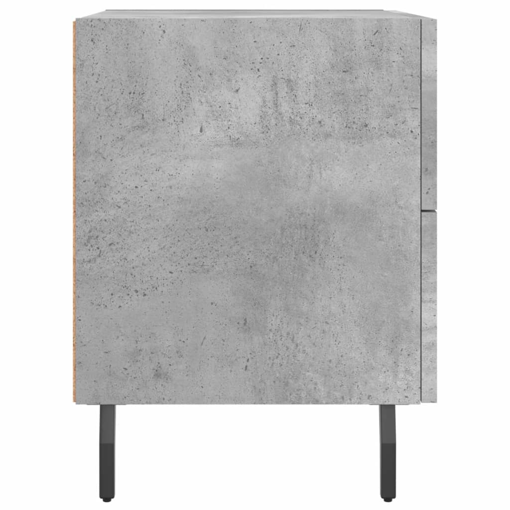 Bedside Cabinets 2 pcs Concrete Grey 40x35x47.5 cm Engineered Wood