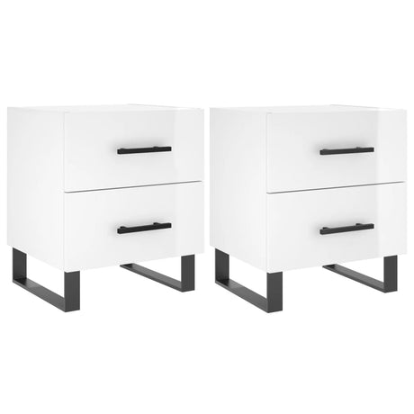 Bedside Cabinets 2 Pcs 40X35X47.5 Cm Engineered Wood