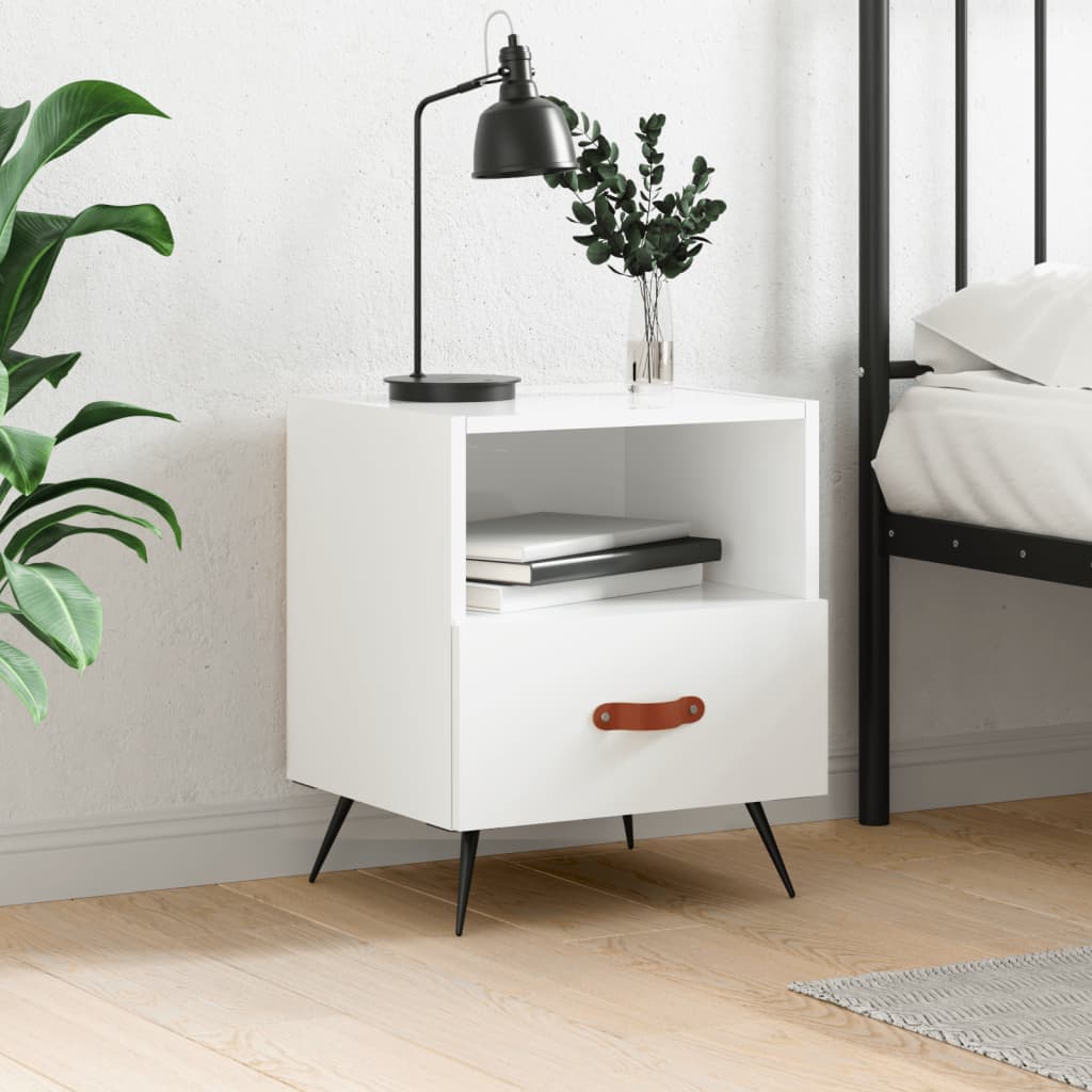 Bedside Cabinet 40X35X47.5 Cm Engineered Wood