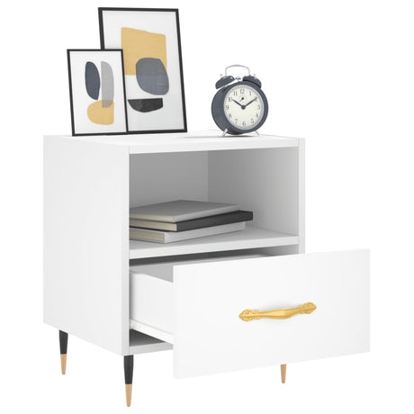 Bedside Cabinet 40X35X47.5 Cm Engineered Wood