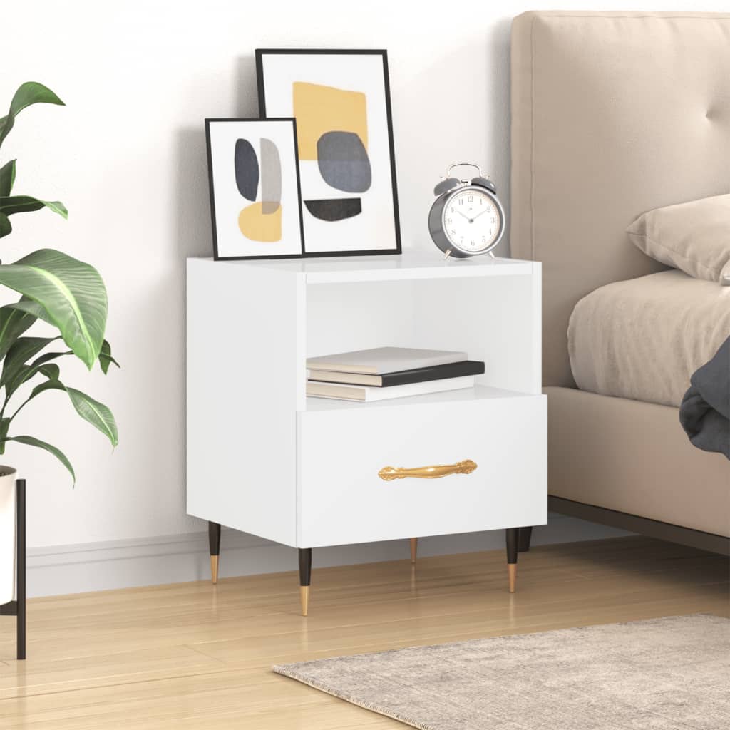 Bedside Cabinet 40X35X47.5 Cm Engineered Wood