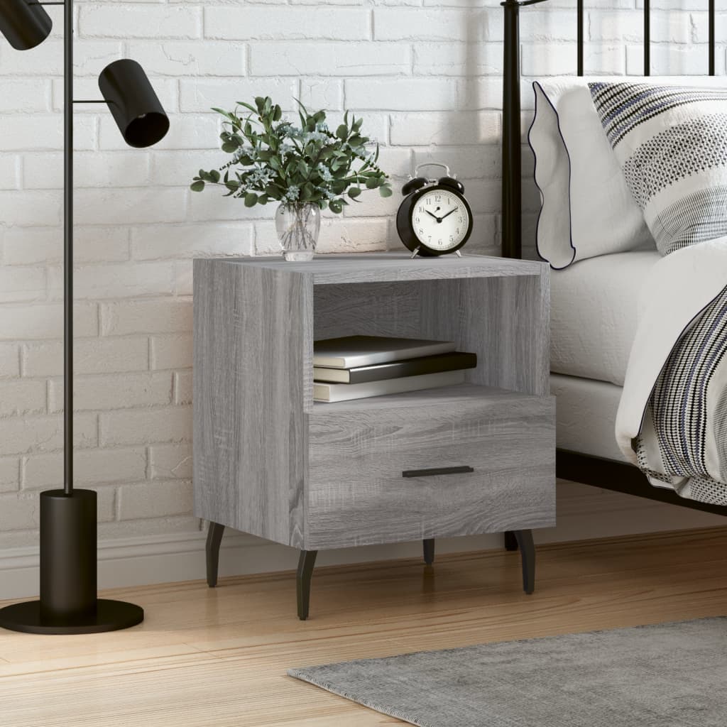 Bedside Cabinet 40X35X47.5 Cm Engineered Wood