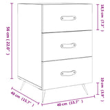 Bedside Cabinet 40X40X66 Cm Engineered Wood