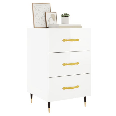 Bedside Cabinet 40X40X66 Cm Engineered Wood