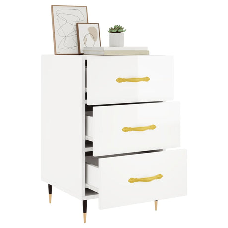 Bedside Cabinet 40X40X66 Cm Engineered Wood