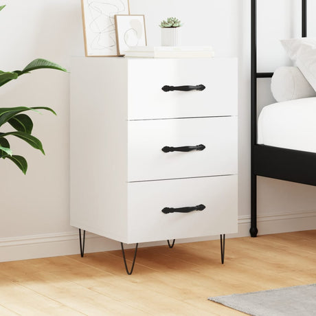 Bedside Cabinet 40X40X66 Cm Engineered Wood